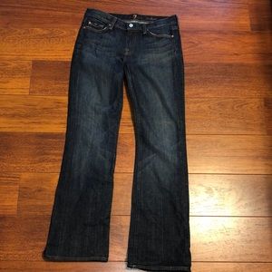 7 For All Mankind bootcut dark blue jeans. Size 28.